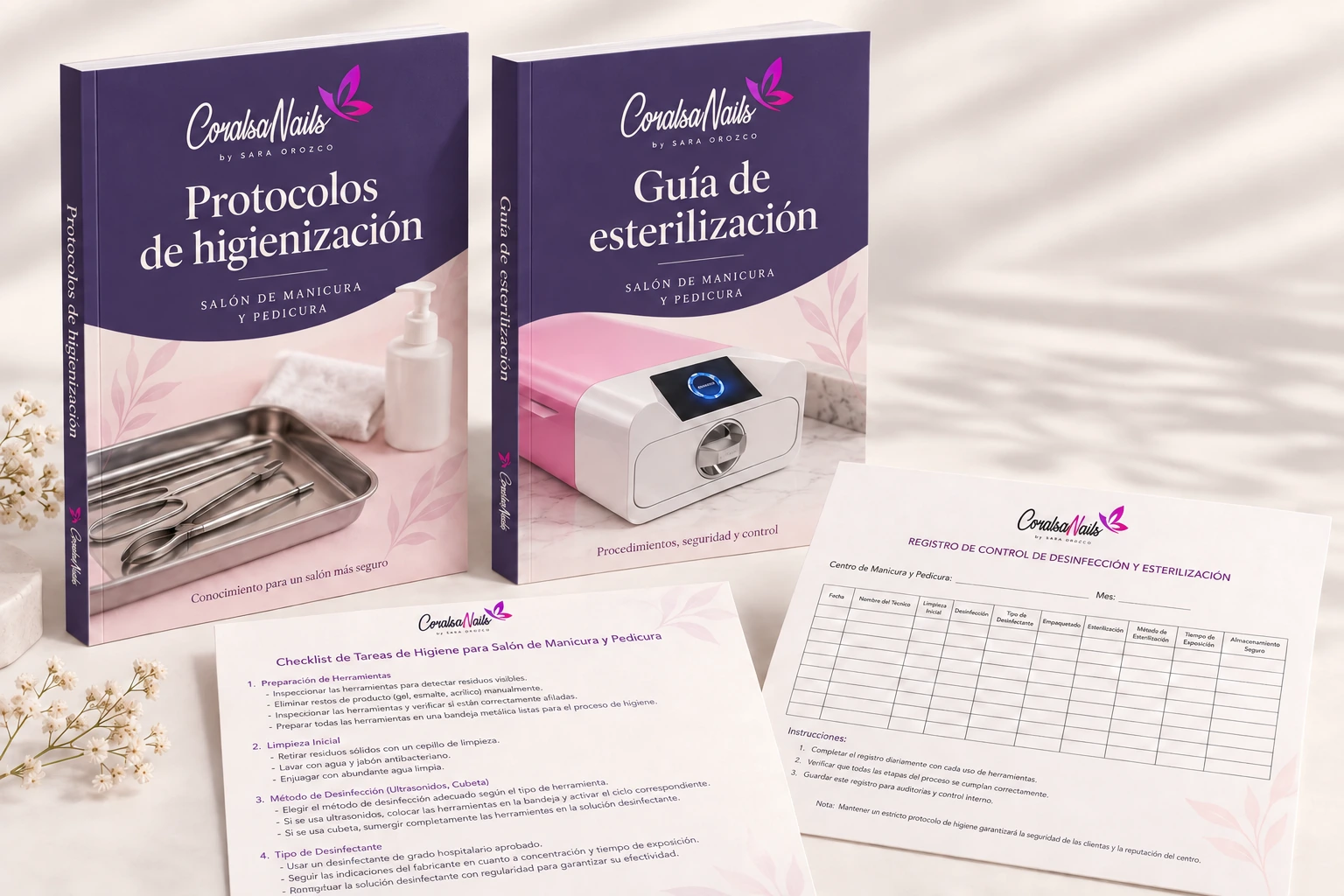 Presentación de las guías de higienización y esterilización, checklist y registro de control en PDF