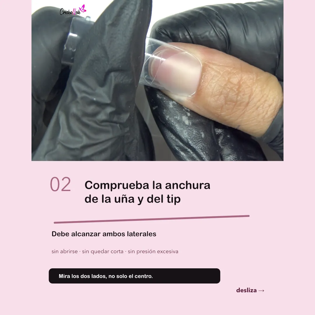 Comprobación de anchura y laterales antes de aplicar Sistema Dual